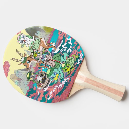 河童&3ニャン&鹿 TAFELTENNISBATJE (Zijkant)