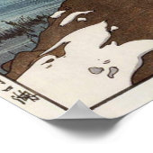 河 口 湖, Lake Kawaguchi, Hiroshi Yoshida, Woodcut Poster (Hoek)