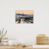 河 口 湖, Lake Kawaguchi, Hiroshi Yoshida, Woodcut Poster (Keuken)