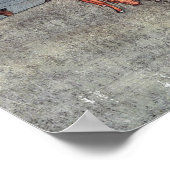 沼 崎 場, paarden, Hiroshi Yoshida, Woodcut Poster (Hoek)