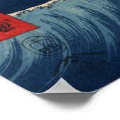 波 富 山, 広 Golf en berg Fuji, Hiroshige Poster (Hoek)