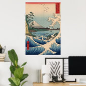 波 富 山, 広 Golf en berg Fuji, Hiroshige Poster (Thuiskantoor)