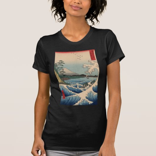 波 富 山, 広 Golf en berg Fuji, Hiroshige T-shirt (Voorkant)