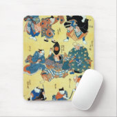 流 行 づ, のActors van de 狂 Kuniyoshi, Ukiyoe. Muismat (Met muis)