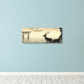 浮世絵キャンバス ukiyoe 小原古邨 「安芸の宮島」 キャンバスプリント canvas afdruk (Insitu (Houten vloer))