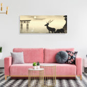 浮世絵キャンバス ukiyoe 小原古邨 「安芸の宮島」 キャンバスプリント canvas afdruk (Insitu (Woonkamer))