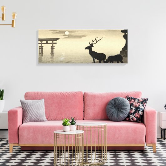 浮世絵キャンバス ukiyoe 小原古邨 「安芸の宮島」 キャンバスプリント canvas afdruk (Insitu (Woonkamer))