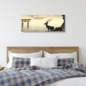 浮世絵キャンバス ukiyoe 小原古邨 「安芸の宮島」 キャンバスプリント canvas afdruk (Insitu (Slaapkamer))