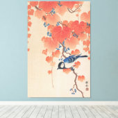 浮世絵キャンバス ukiyoe 小原古邨 「桐に四十雀」 キャンバスプリント canvas afdruk (Insitu (Houten vloer))