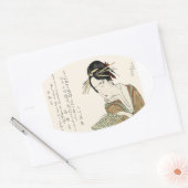 浮世絵・女性 OVALE STICKER (Envelop)