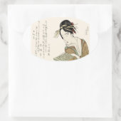 浮世絵・女性 OVALE STICKER (Tas)