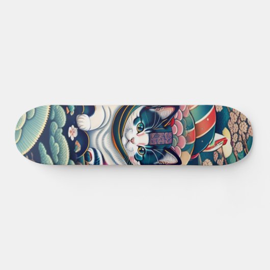 浮世絵catsパンクシティ 葛飾キャッツ斎(猫名 凛)kawaii スケートボード persoonlijk skateboard (Horizontaal)