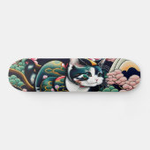 【浮世絵lofiアートパンクシティ】葛飾猫斎 CAT(猫名)シルキーのスケートボード Persoonlijk Skateboard (Horizontaal)