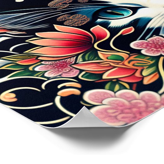 【 浮 世絵アート met een snel toenemende intensiteit met  poster (Hoek)