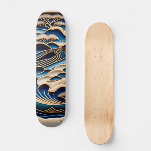 【 浮lofireconstitutieア絵ート世bijパreconstitutieンクシティ】北斎 persoonlijk skateboard (Voorkant)