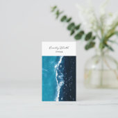 海のグラデーションデザイン VISITEKAARTJE (Staand voorkant)