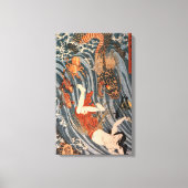 海 女 龍, 国 芳, Vrouw & Dragon, Kuniyoshi, Ukiyo-e Canvas Afdruk (Voorkant)