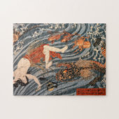 海 女 龍, 国 芳, Vrouw & Dragon, Kuniyoshi, Ukiyo-e Legpuzzel (Horizontaal)
