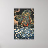 海 龍, 国, Zee Dragon, Kuniyoshi, Ukiyo-e Canvas Afdruk (Voorkant)