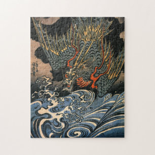 海 龍, 国, Zee Dragon, Kuniyoshi, Ukiyo-e Legpuzzel