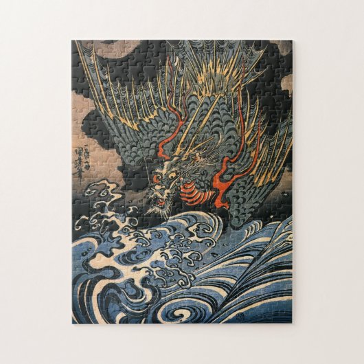 海 龍, 国, Zee Dragon, Kuniyoshi, Ukiyo-e Legpuzzel (Verticaal)