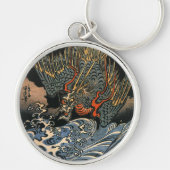 海 龍, 国, Zee Dragon, Kuniyoshi, Ukiyo-e Sleutelhanger (Voorkant)