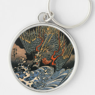 海 龍, 国, Zee Dragon, Kuniyoshi, Ukiyo-e Sleutelhanger