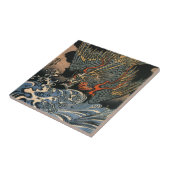 海 龍, 国, Zee Dragon, Kuniyoshi, Ukiyo-e Tegeltje (Zijkant)