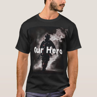 消防士 ヒーロー クール 応援 感謝 T-SHIRT
