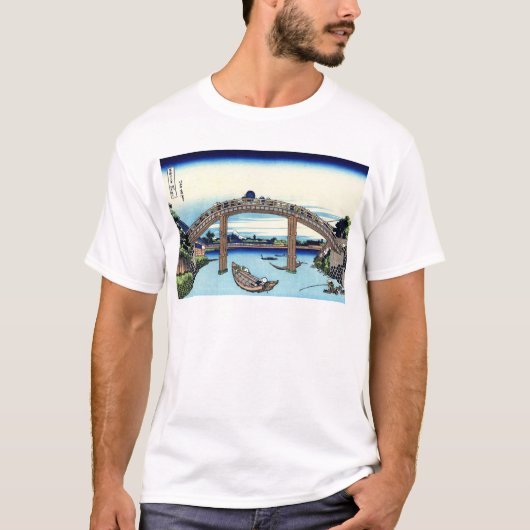 深 万 橋 下, 北 Uitzicht Mt. Fuji uit Fukagawa, Hokusai T-shirt (Voorkant)