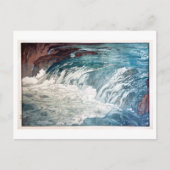 渓 流, Rapids, Hiroshi Yoshida, Woodcut Briefkaart (Voorkant)