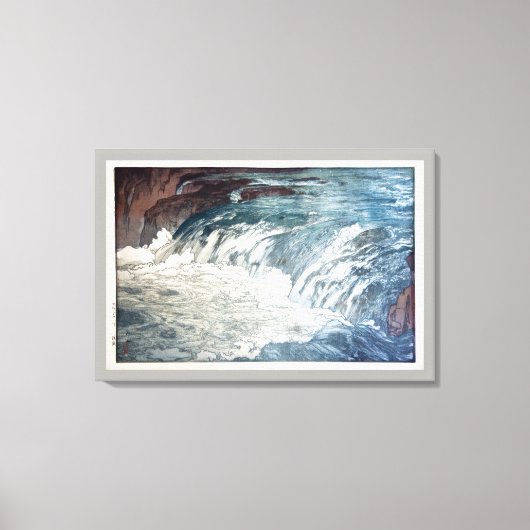 渓 流, Rapids, Hiroshi Yoshida, Woodcut Canvas Afdruk (Voorkant)