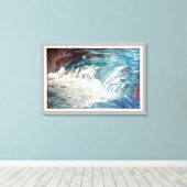 渓 流, Rapids, Hiroshi Yoshida, Woodcut Canvas Afdruk (Insitu (Houten vloer))
