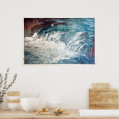 渓 流, Rapids, Hiroshi Yoshida, Woodcut Poster (Keuken)