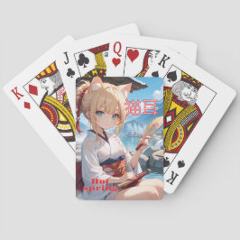温泉にきた猫耳娘の少女 POKERKAARTEN