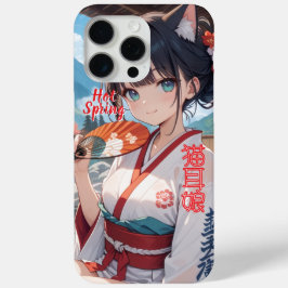 温泉に入る猫耳娘 iPhone 15 PRO MAX HOESJE