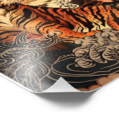 満月と虎、夜の静けさ／Full moon and tiger, stillness of night Foto Afdruk (Hoek)