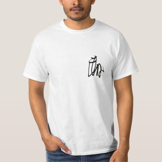 源頼朝 将軍の花押　前面ワンポイントーレプリカ（プリント花押） T-SHIRT (Voorkant)