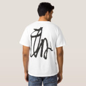 源頼朝 征夷大将軍 花押（プリント花押入り） T-SHIRT (Achterkant volledig)