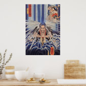 滝 に る 僧, monnik 打 Kuniyoshi Poster (Keuken)