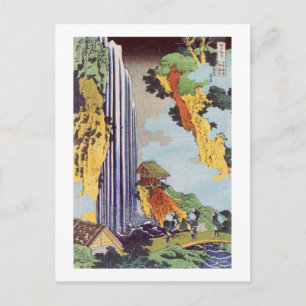 滝, 北斎 Waterval, Hokusai, ukiyo-E Briefkaart