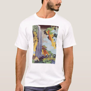 滝, 北 斎 Waterfall, Hokusai, Ukiyo-e T-shirt