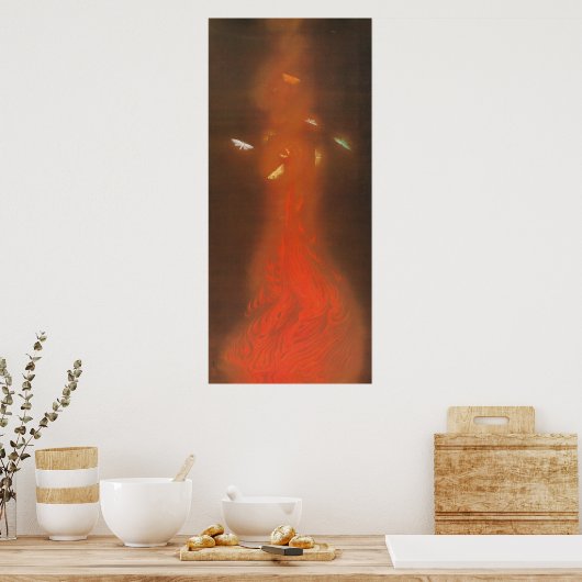 炎 舞, 速 御 舟 Dance of Flames, Gyoshüu Poster (Keuken)