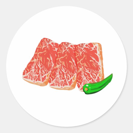 焼肉カルビ RONDE STICKER (Voorkant)