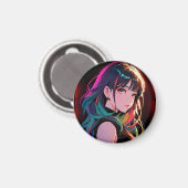 煌霞の少女【Radiant Haze Girl】セラミックタイル Magneet (Voorkant / Achterkant)