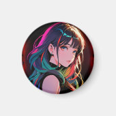 煌霞の少女【Radiant Haze Girl】セラミックタイル Magneet (Voorkant)