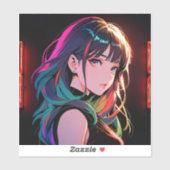 煌霞の少女【Radiant Haze Girl】セラミックタイル Sticker (Vel)