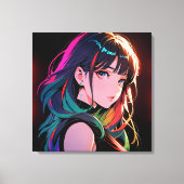 煌霞の少女【Radiant Haze Girl】  Canvas Afdruk (Voorkant)
