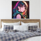 煌霞の少女【Radiant Haze Girl】  Canvas Afdruk (Insitu (Slaapkamer))