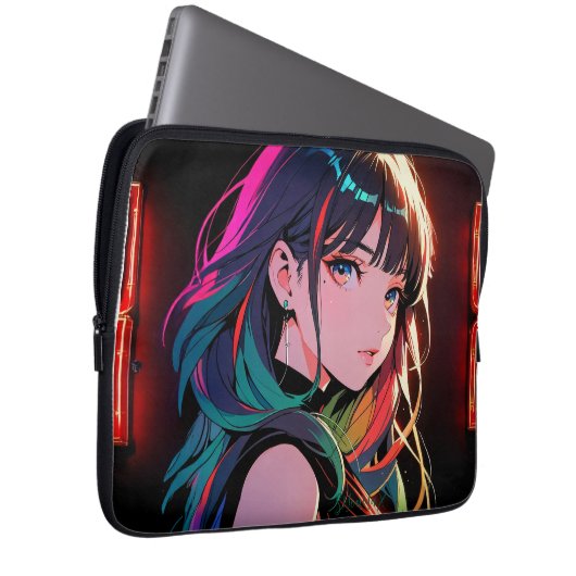 煌霞の少女【Radiant Haze Girl】  Laptop Sleeve (Voorkant Rechts)
